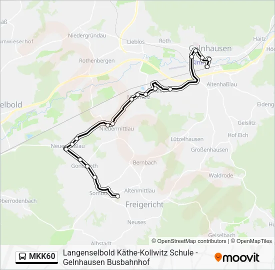 MKK60 Bus Line Map