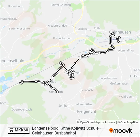 MKK60 Bus Line Map