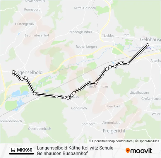 MKK60 Bus Line Map