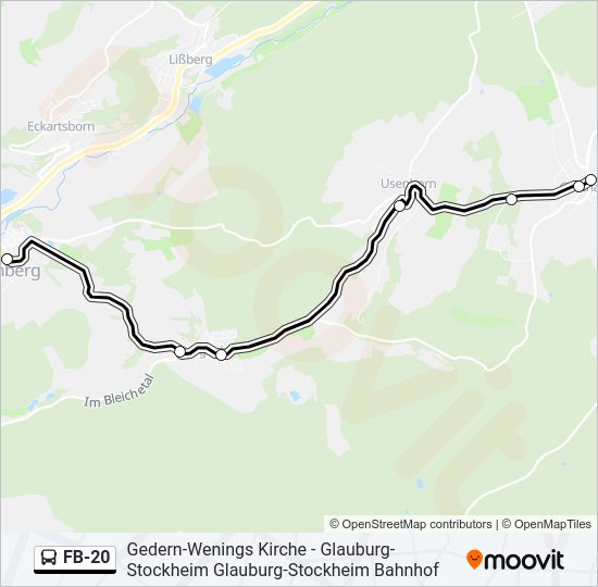 FB-20 Bus Line Map
