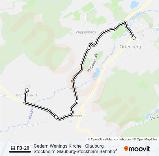 FB-20 Bus Line Map