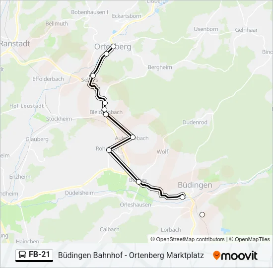 FB-21 Bus Line Map