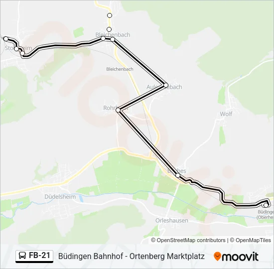 FB-21 Bus Line Map