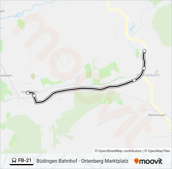 FB-21 Bus Line Map