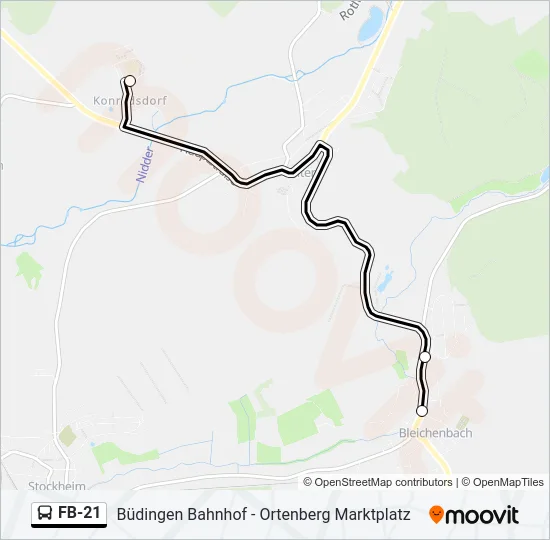 FB-21 Bus Line Map