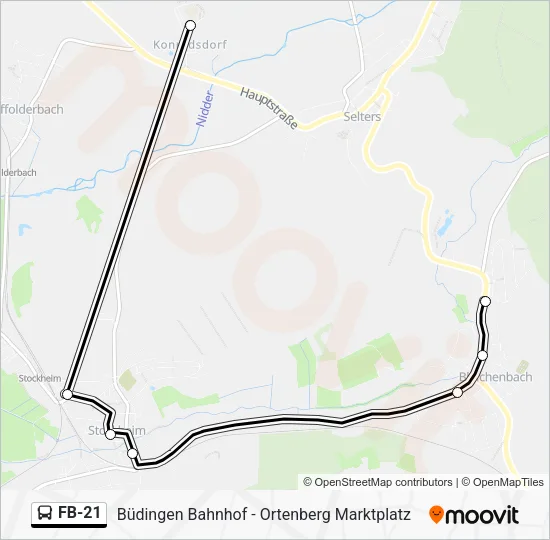 FB-21 Bus Line Map
