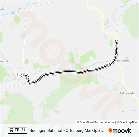 FB-21 Bus Line Map