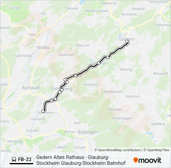 FB-22 Bus Line Map