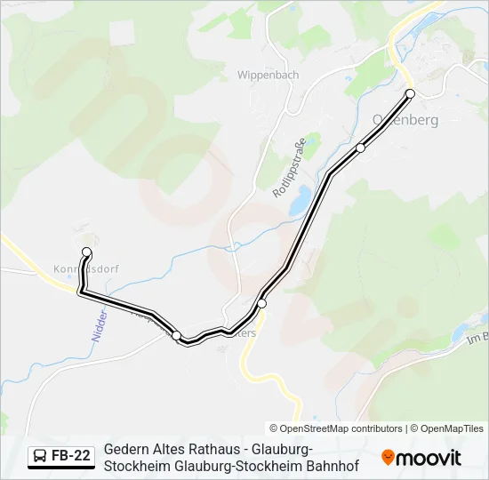 FB-22 Bus Line Map