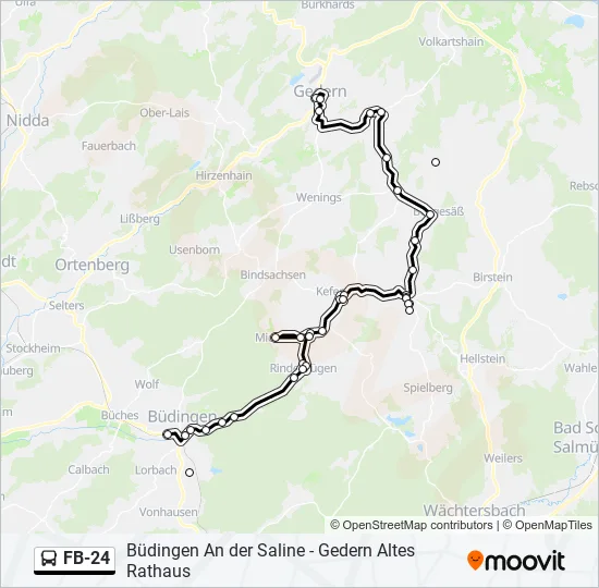 FB-24 Bus Line Map