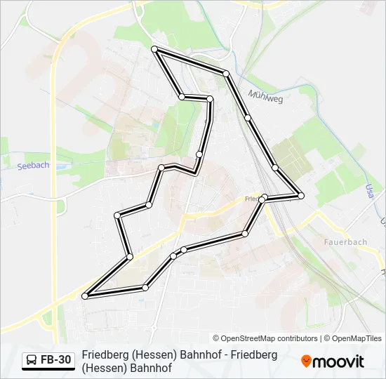 FB-30 Bus Line Map