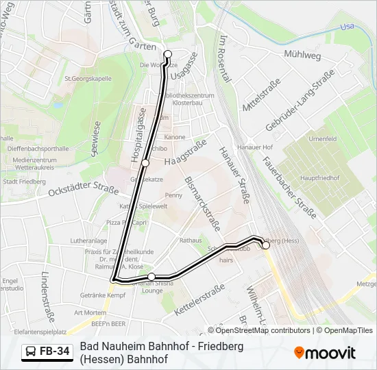 FB-34 Bus Line Map