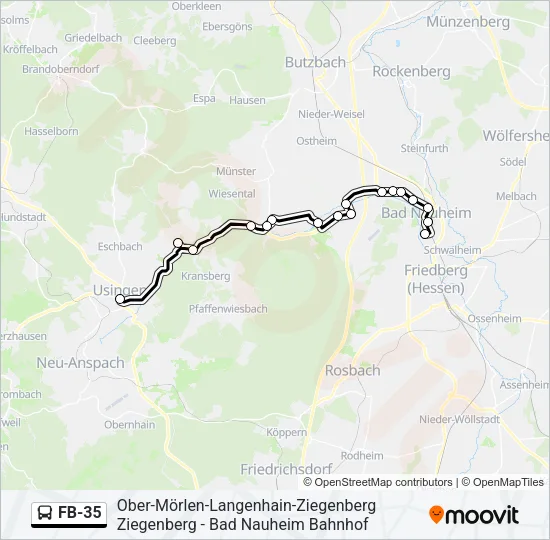 FB-35 Bus Line Map