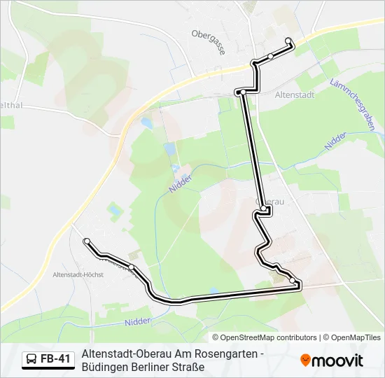 FB-41 Bus Line Map