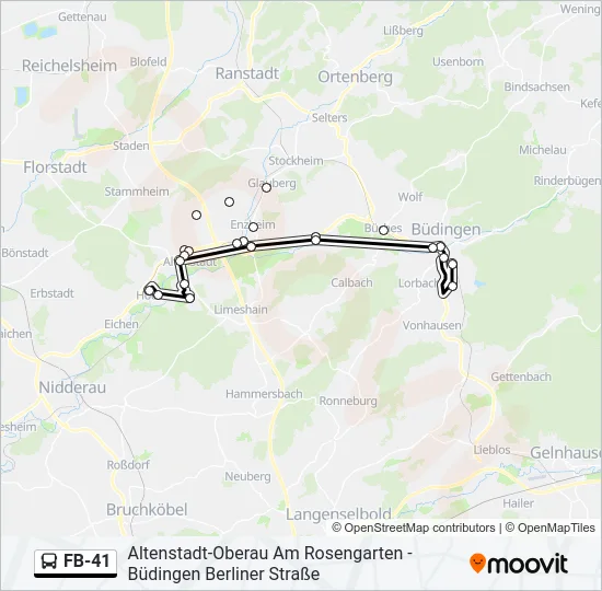 FB-41 Bus Line Map