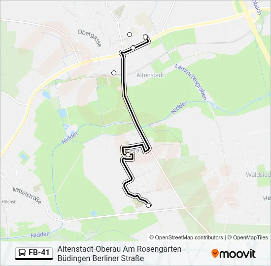 FB-41 Bus Line Map