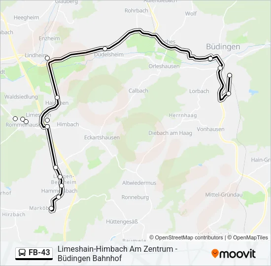 FB-43 Bus Line Map