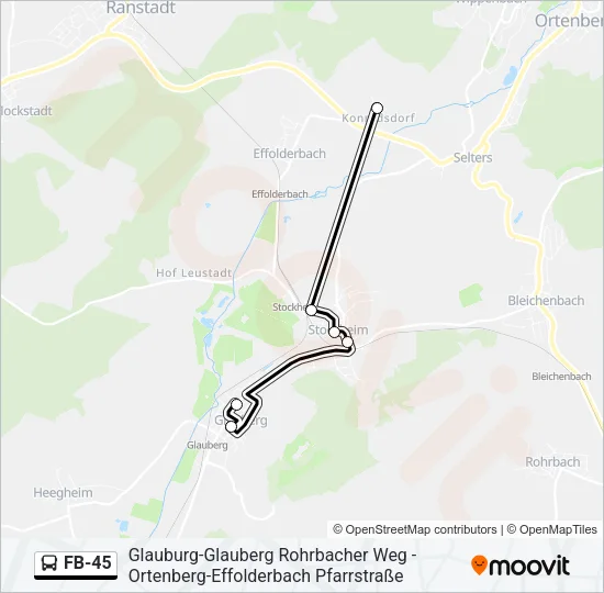 FB-45 Bus Line Map