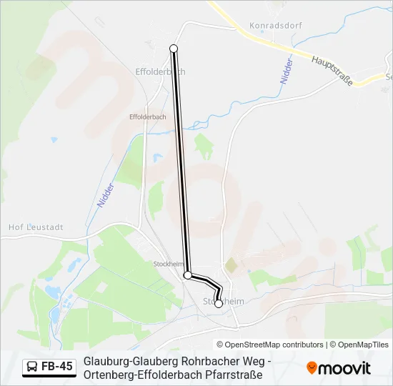FB-45 Bus Line Map