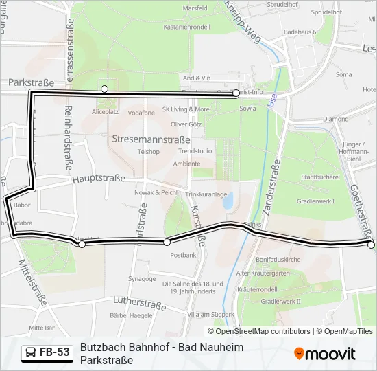 FB-53 Bus Line Map