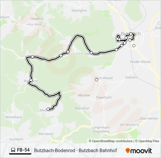 FB-54 Bus Line Map