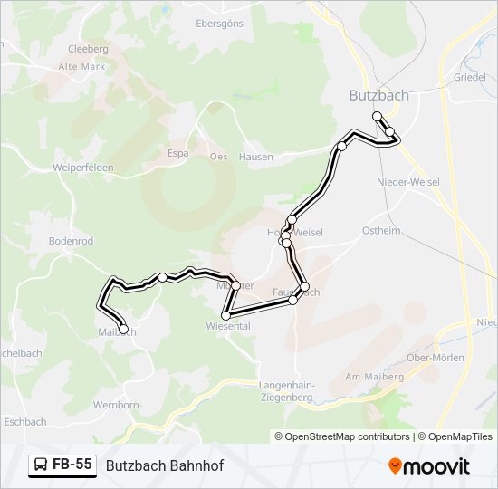 FB-55 Bus Line Map
