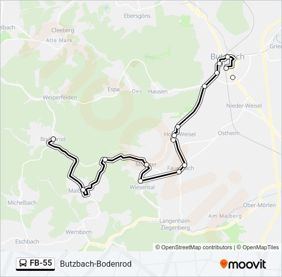 FB-55 Bus Line Map