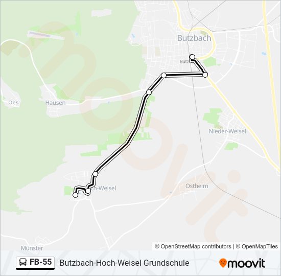 FB-55 Bus Line Map