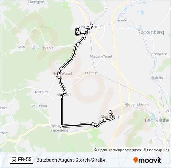 FB-55 Bus Line Map