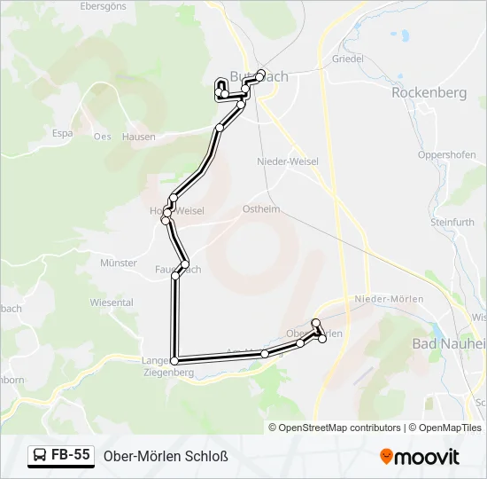 FB-55 Bus Line Map
