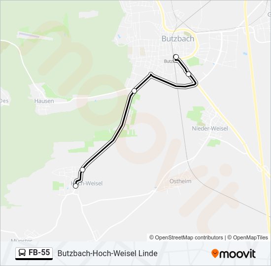 FB-55 Bus Line Map