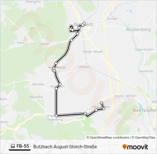 FB-55 Bus Line Map