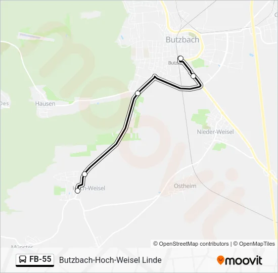 FB-55 Bus Line Map