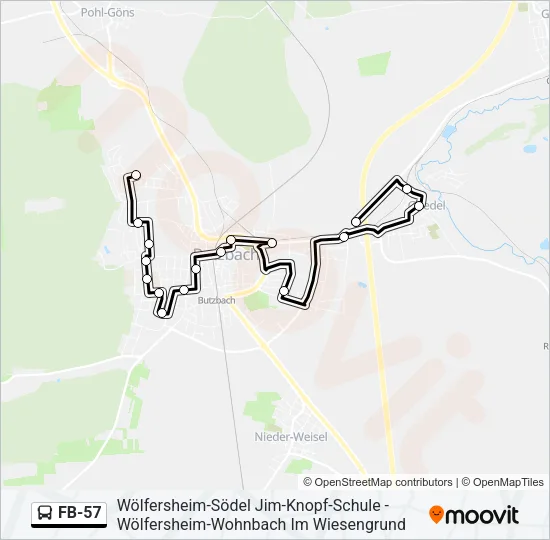 FB-57 Bus Line Map