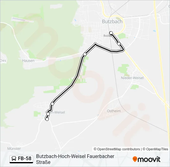 FB-58 Bus Line Map