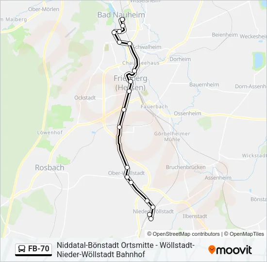 FB-70 Bus Line Map
