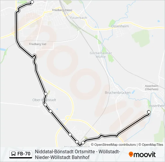 FB-70 Bus Line Map