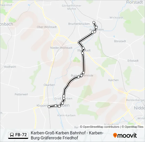 FB-72 Bus Line Map
