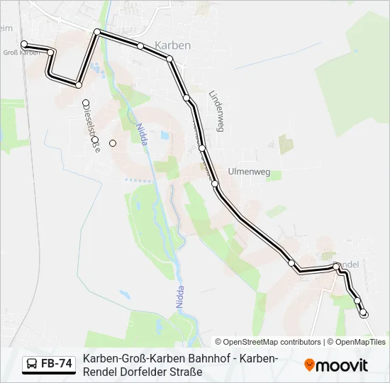 FB-74 Bus Line Map