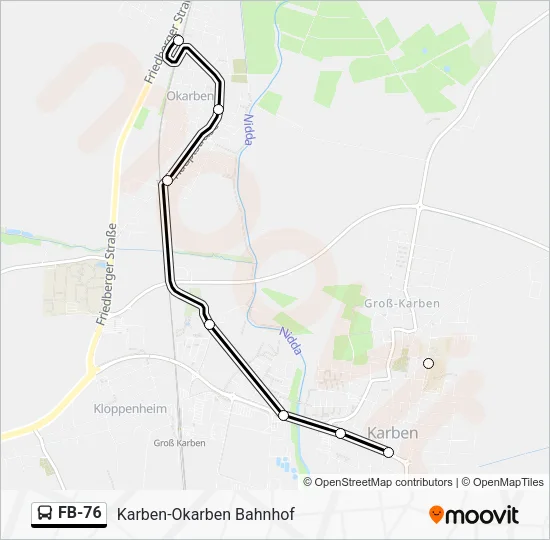 FB-76 Bus Line Map