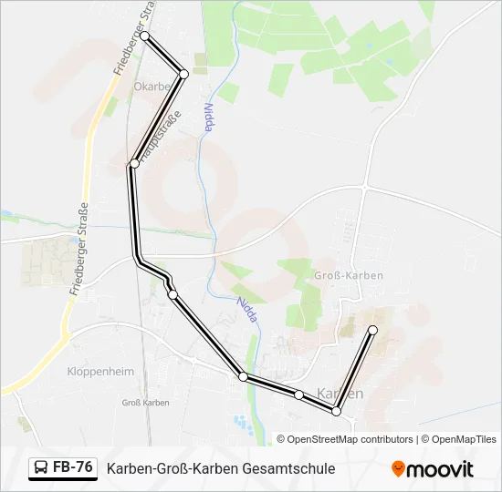 FB-76 Bus Line Map