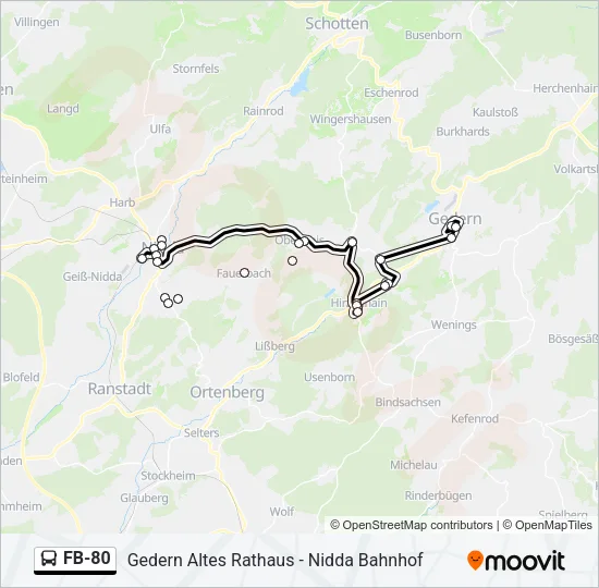 FB-80 Bus Line Map