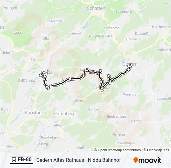 FB-80 Bus Line Map