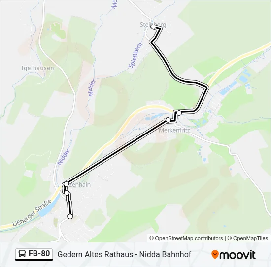 FB-80 Bus Line Map