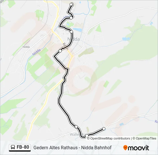 FB-80 Bus Line Map