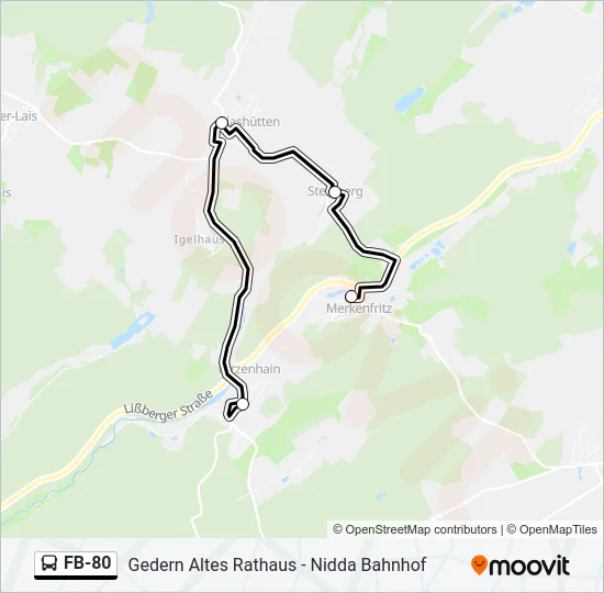 FB-80 Bus Line Map