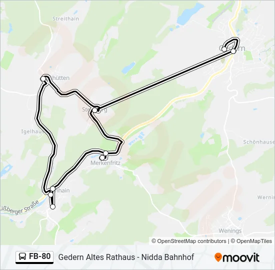 FB-80 Bus Line Map