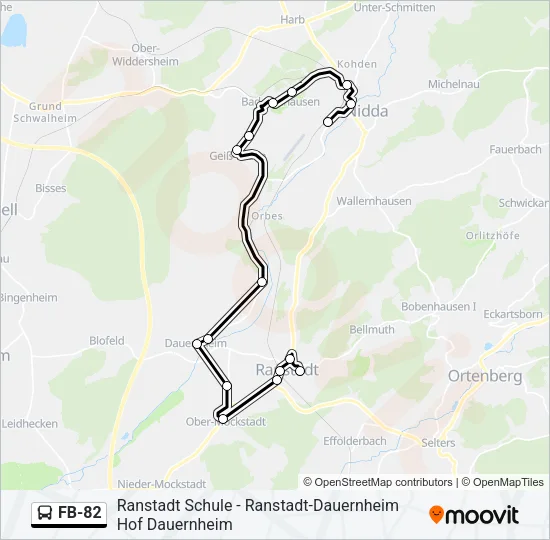 FB-82 Bus Line Map