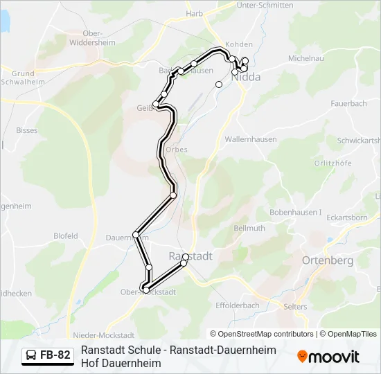 FB-82 Bus Line Map