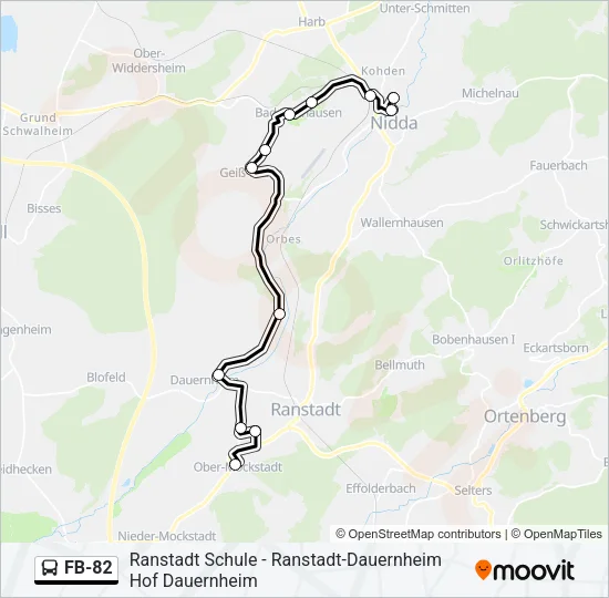 FB-82 Bus Line Map